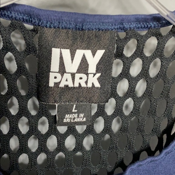 COPY - Ivy Park Mesh Back Logo Muscle Tee in Rainstorm L - Picture 5 of 9